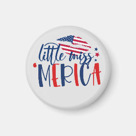 Imán Guay Little Miss America Merica Red White Blue USA