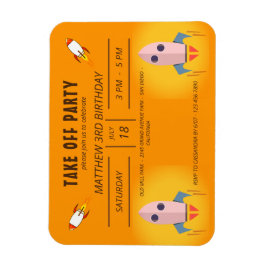 Imán Guay Naranja espacio barco despegarse fiesta de cu