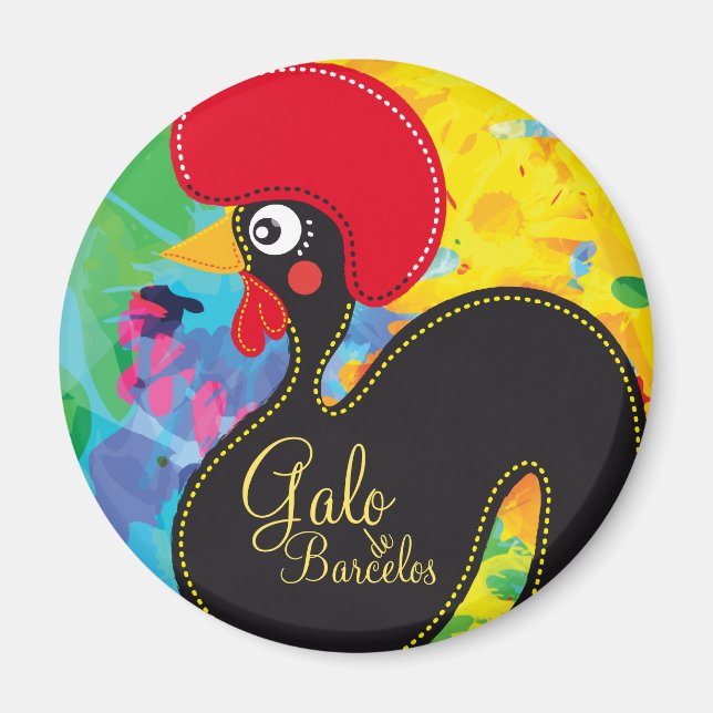 Imán Guay Rooster de Portugal #01 - Galo de Barcelos (Frente)