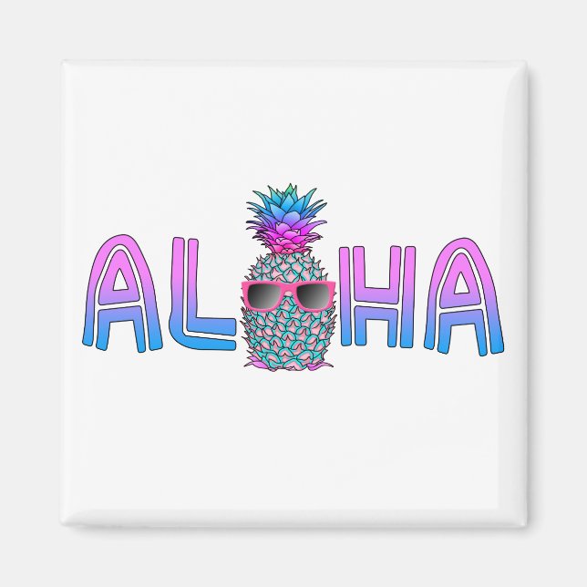 Imán Guay Tropical Aloha Pineapple (Frente)