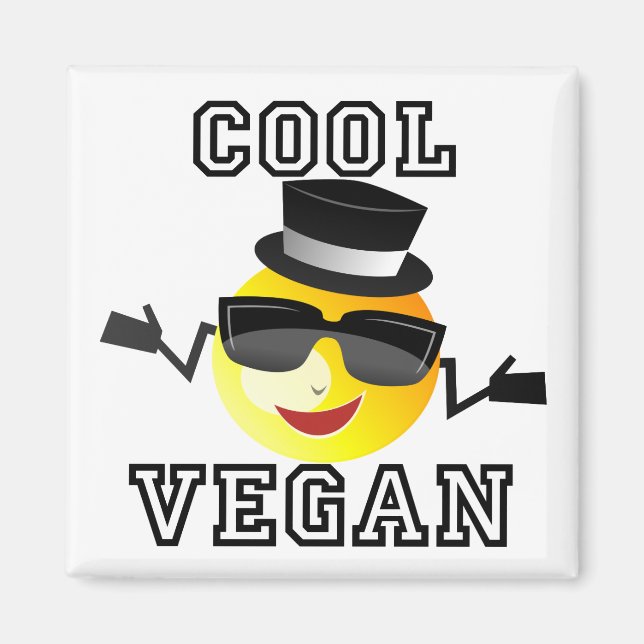 Imán Guay Vegan Emoji Square Magnet (Frente)