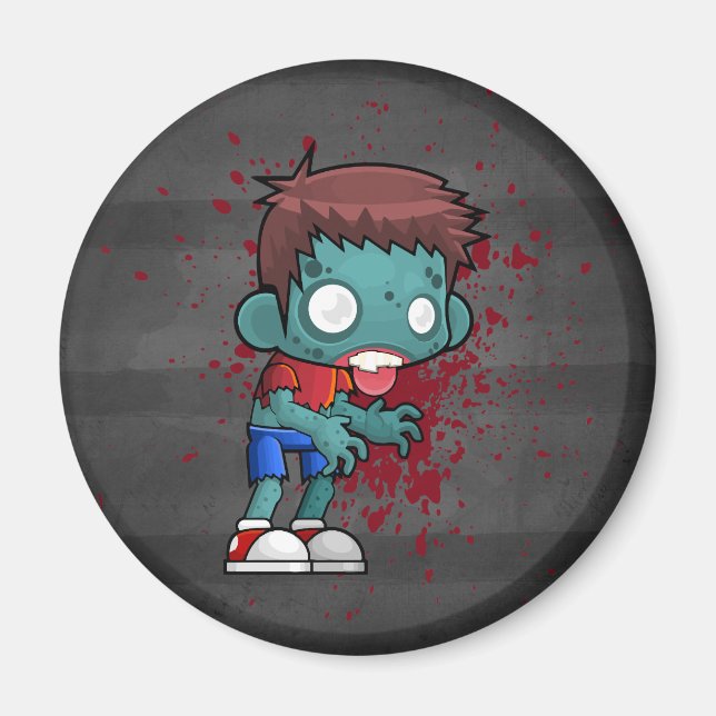 Imán Guay Zombie Dude con Sangre / Paint Splatter (Frente)