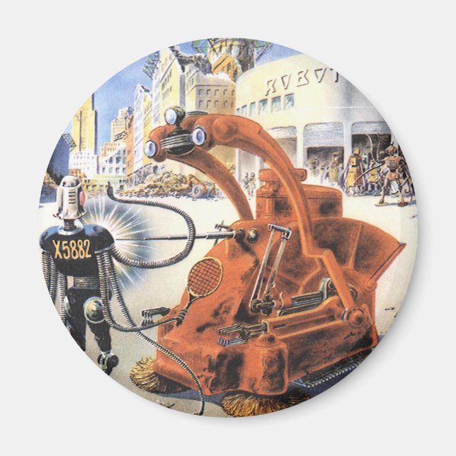 Imán Guerra de extranjeros de ciencia ficción futurista (Frente)