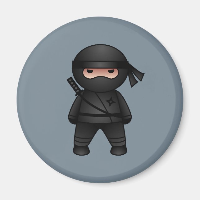Imán Guerrero de Ninja en gris (Frente)