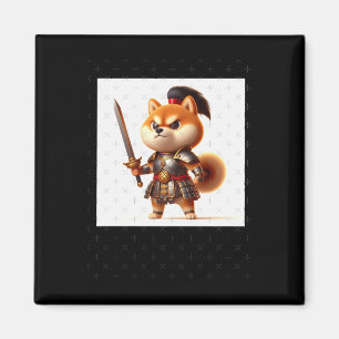 Imán Guerrero de Shiba #1 Pegatina de espadas