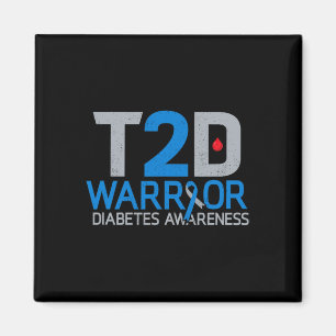 Imán Guerrero de T2D Diabetes Conciencia Tipo 2 Fibra D