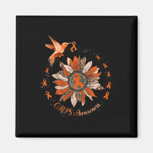 Imán Guerrero del Sunflower Hummingbird Naranja Ribbon 