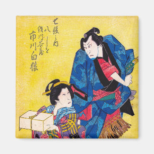 Imán Guerrero japonés oriental fresco del geisha y del