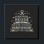 Imán Guerrero mama conciencia del tumor cerebral cinta<br><div class="desc">Guerrero de la conciencia del tumor cerebral,  madre,  apoyo de la cinta gris - Imán cuadrado . Un diseño sutil con un atractivo atemporal. Un estilo moderno con proporciones claras.</div>