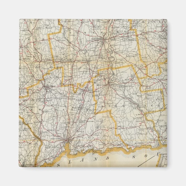 Imán Guía de Mendenhall, Hoja de ruta de Connecticut (Frente)