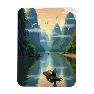 Imán Guilin China Río Li Viaje