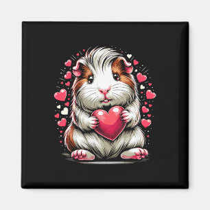 Imán Guinea Cerdo El día de San Valentín Corazón Agarra
