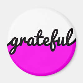 Imán Guión agradecido Moderno rosa caliente negro y bla