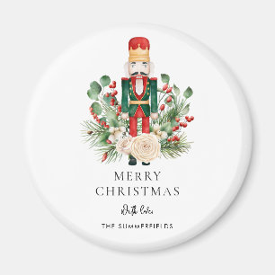 Imán Guión de cascanueces de Navidad Verde de fiesta