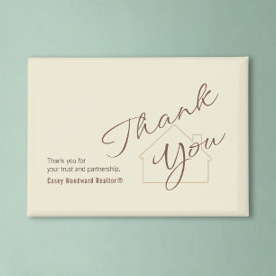 Imán Guión minimalista personalizado de agradecimiento