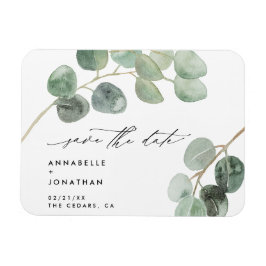 Imán Guión moderno elegante vintage no foto eucalipto