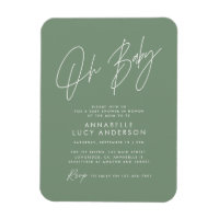 Guión para la ducha de bebé sándwich verde elegant