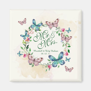 Imán Guirnalda personalizada de la mariposa que casa el