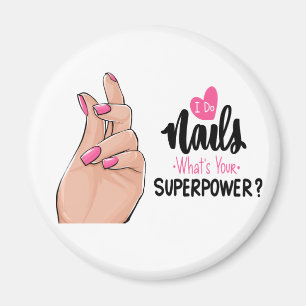 Imán Guiso de manicurista, uñas de los dedos de la tel