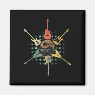 Imán Guitar Lover - Retro Style Regalo Para Guitarist