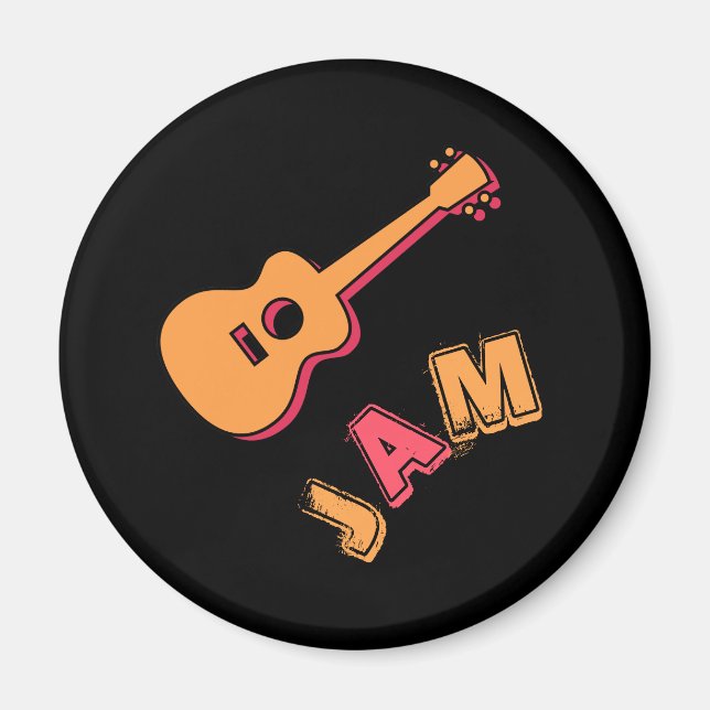 Imán Guitar que se balancea, estilo de jam de música, a (Frente)