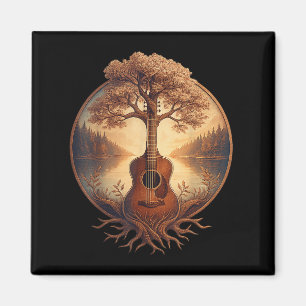 Imán Guitarra Acústica Lago Música de País Guitariano