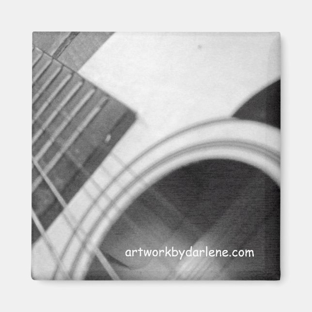 Imán Guitarra blanca y negra (Frente)
