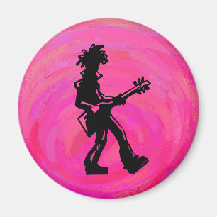 Imán Guitarra Boogie Noches De Nueva York Rosa Caliente