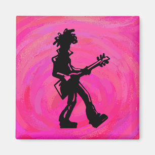 Imán Guitarra Boogie Noches de Nueva York Rosa caliente