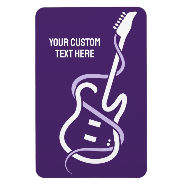 Imán Guitarra con estilo de texto personalizado (Vertical)