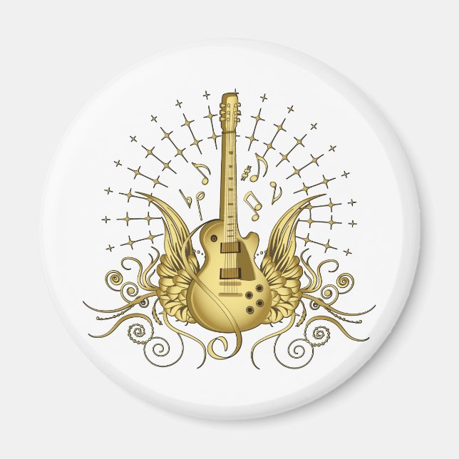 Imán Guitarra de ala dorada (Frente)