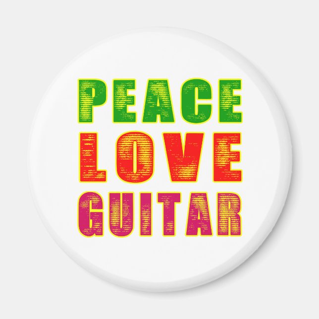 Imán Guitarra de amor por la paz (Frente)
