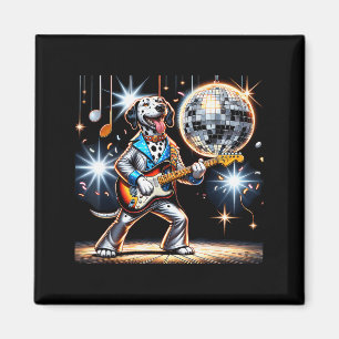 Imán Guitarra de Bola de Disco Perro Dálmata Hombres Mu
