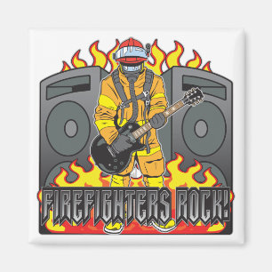 Imán Guitarra de rock para bomberos