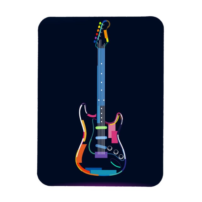 Imán Guitarra eléctrica abstracta (Vertical)