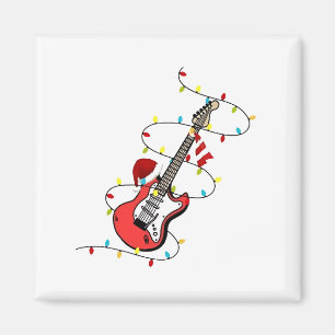 Imán Guitarra eléctrica Santa Claus Navidades de música