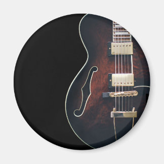Imán Guitarra Eléctrica Sobre Negro