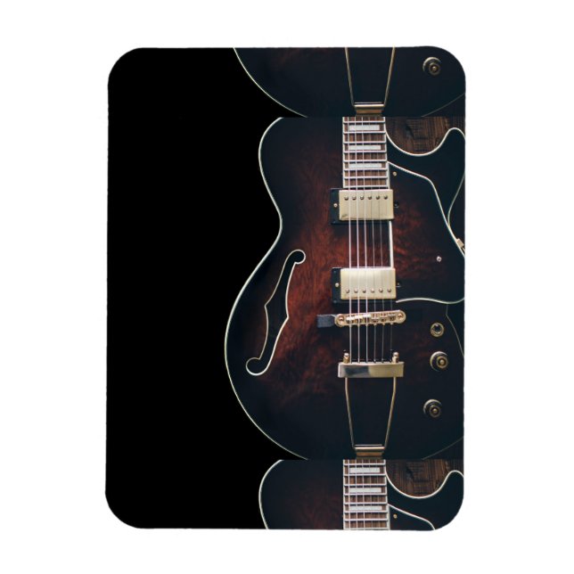 Imán Guitarra Eléctrica Sobre Negro (Vertical)