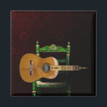 Imán Guitarra española con Giralda de Sevilla y silla.<br><div class="desc">Arte de Andalucía en esta composición con guitarra española con la torre de La Giralda formando el mástil,  sobre una silla sevillana bajo el nombre de la ciudad de Sevilla. En homenaje al FLAMENCO,  declarado como Patrimonio Inmaterial de la Humanidad por la UNESCO,  y a todo lo andaluz.</div>
