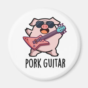 Imán Guitarra Porcina Funny Rock Guitar Pig Pun