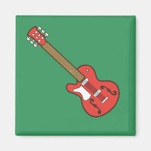 Imán Guitarra Roja