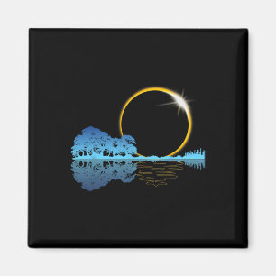 Imán Guitarra solar Eclipse Naturaleza Moon Retro Estil
