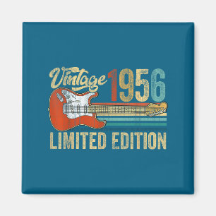 Imán Guitarra vintage 1956 cumpleaños 70 70 años