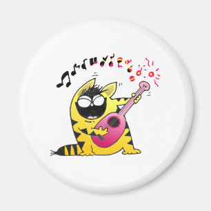 Imán Guitarrista loco del gato