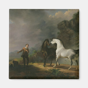 Imán Gulliver que se dirige al Houyhnhnms, 1769 (aceite