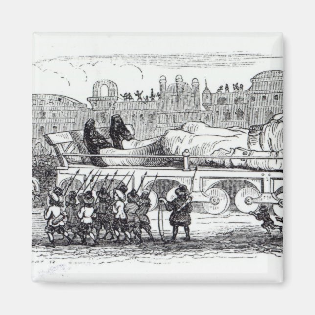 Imán Gulliver transportado al Lilliputian (Frente)