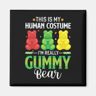 Imán Gummy Bear My Human Costume Funny Candy Halloween
