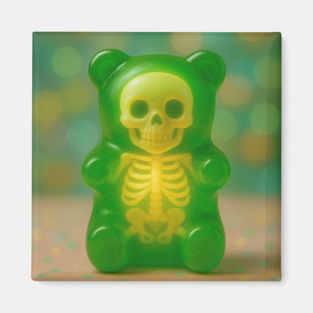 Imán Gummy Skeleton Bear Magnet (Frente)
