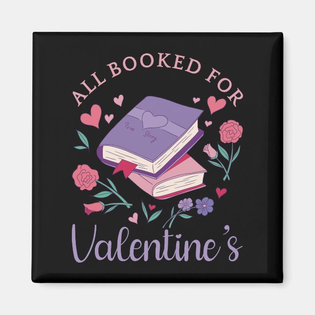 Imán Gusano de libros - Todo preparado para San Valentí (Frente)