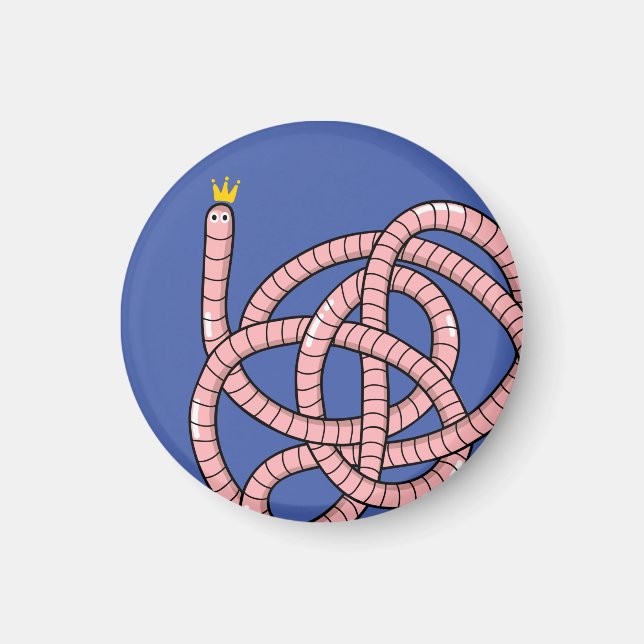 Imán Gusano personalizado en la corona (Frente)